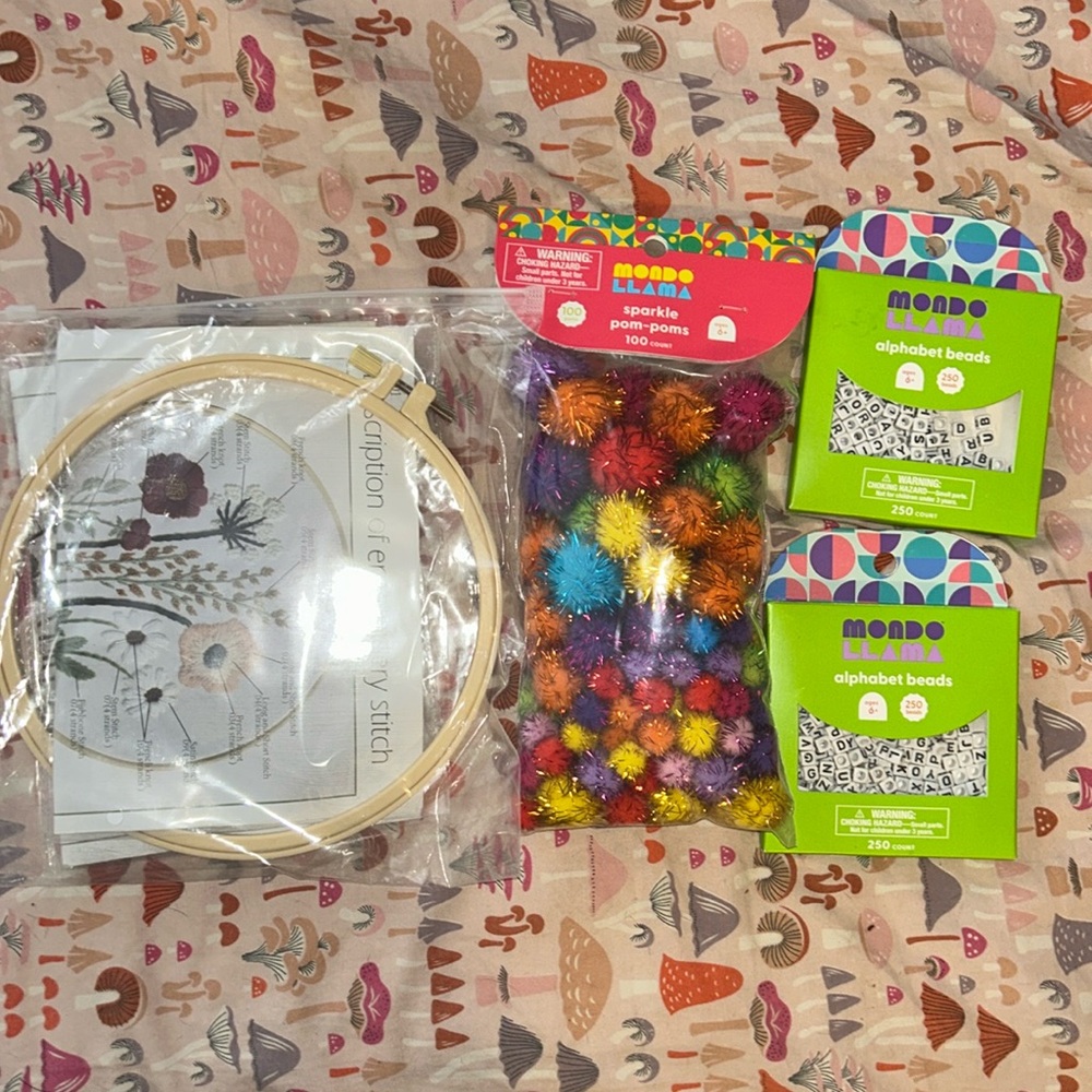 Art supplies cross stitch ultimate bead beads pom poms bundle for crafting